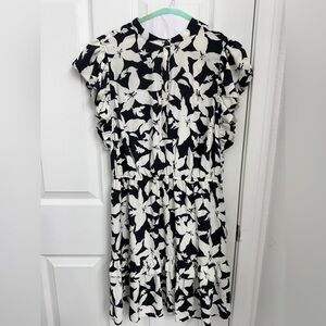 Joie Black and White Floral Dress